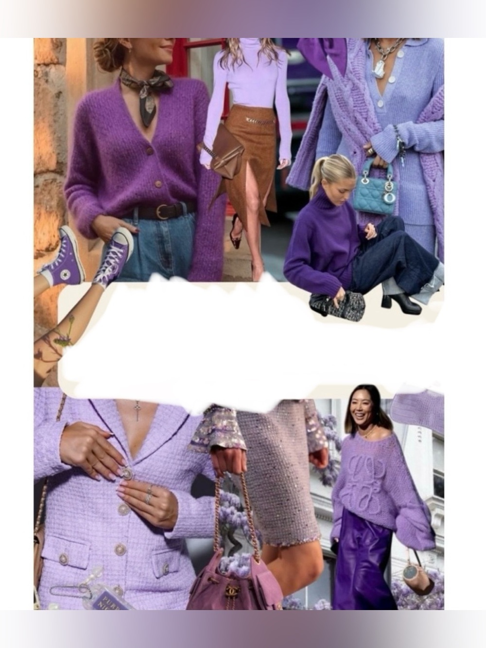 Vintage Handknitted Cardigan & Hat Set · Lilac Quiet Luxury Heirloom - Picture 5 of 16